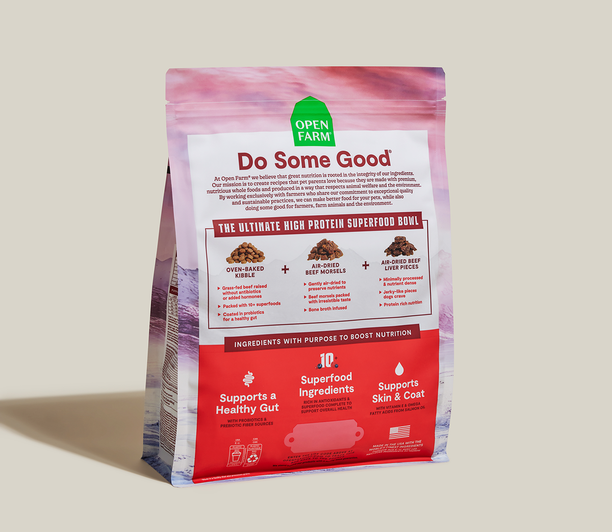 High-Protein Grain-Free Beef Kibble with Air-Dried Morsels & 10+ Superfoods