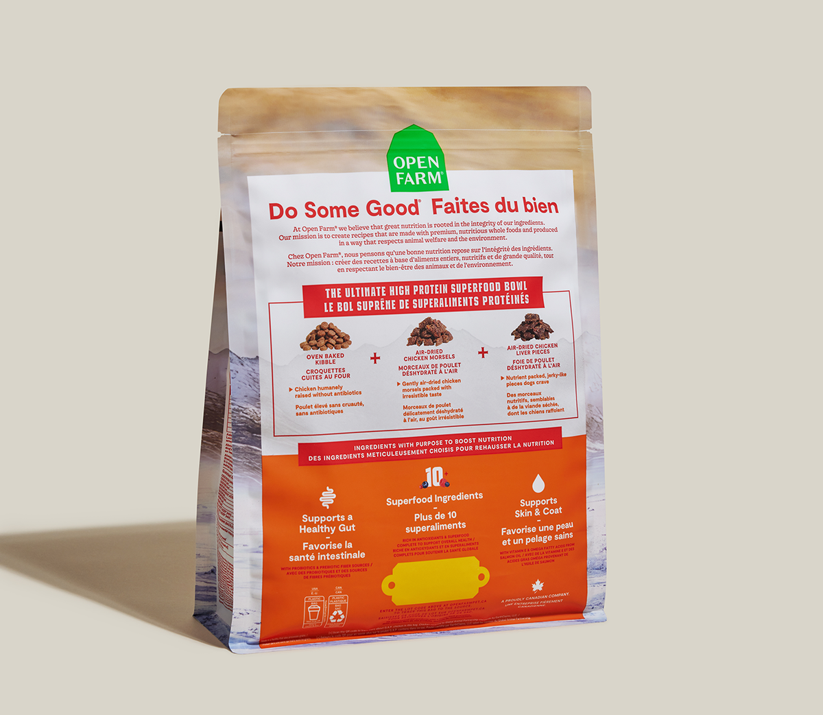 High-Protein Chicken Superfood Dog Kibble - Oven-Baked & Air-Dried Blend