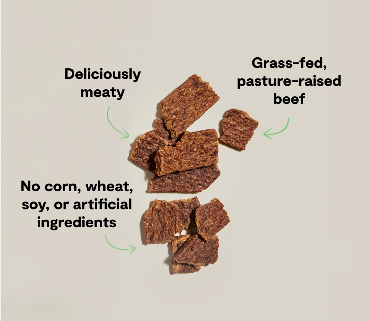 Single-Protein Dehydrated Grass-Fed Beef Dog Training Treats