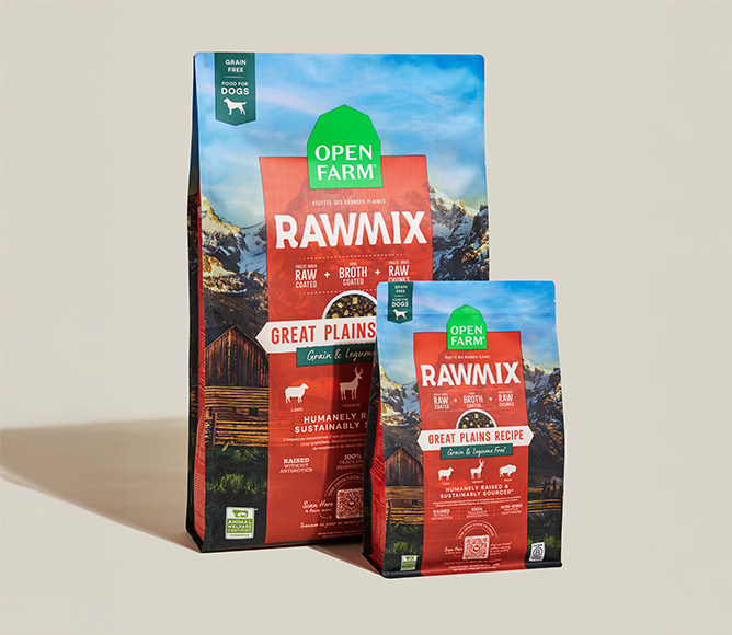Lamb, Venison & Bison Grain-Free Raw-Coated Dog Kibble - Poultry-Free Recipe