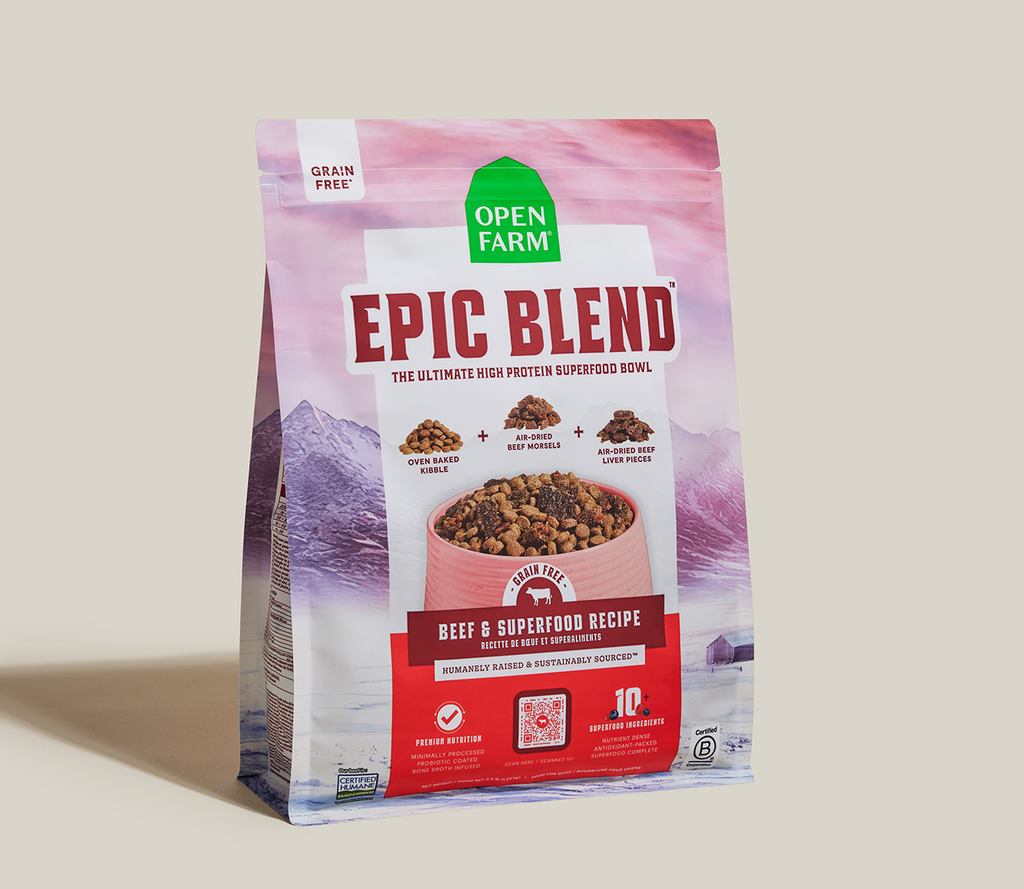 High-Protein Grain-Free Beef Kibble with Air-Dried Morsels & 10+ Superfoods