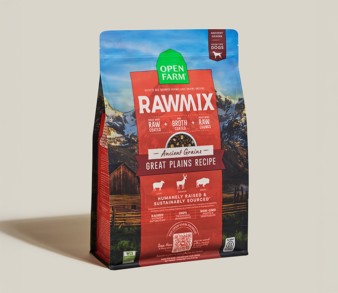 Venison, Lamb & Bison Ancient Grain Dog Kibble – Poultry-Free Raw-Coated