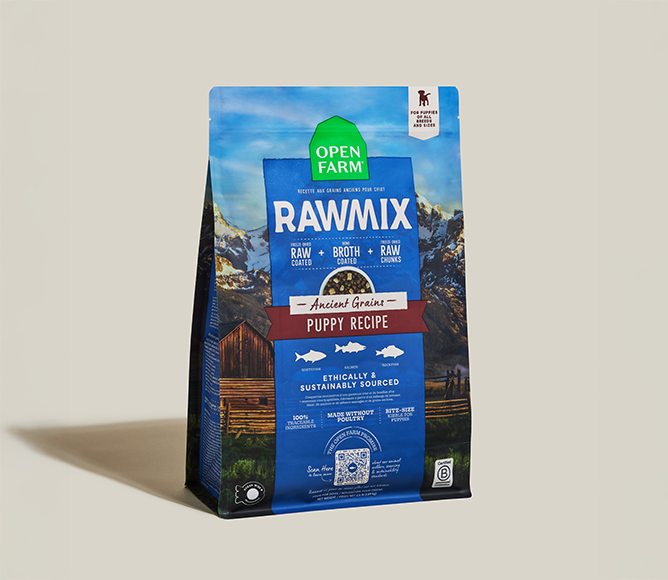 Fish & Ancient-Grain Puppy RawMix Kibble – DHA Freeze-Dried Poultry-Free