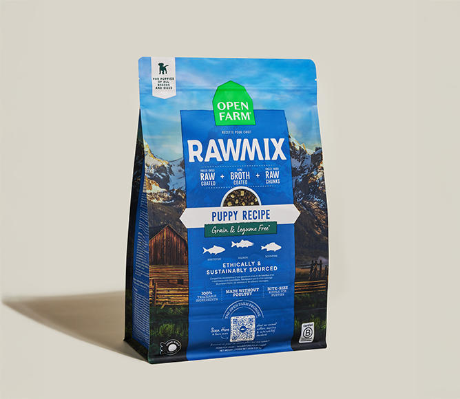 Wild-Caught Fish Grain-Free Puppy Kibble – Freeze-Dried Coated, DHA-Rich