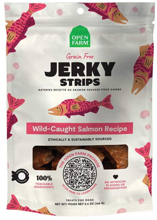Ocean Wise Salmon Jerky Strips for Dogs – Grain-Free Wild-Caught Chews
