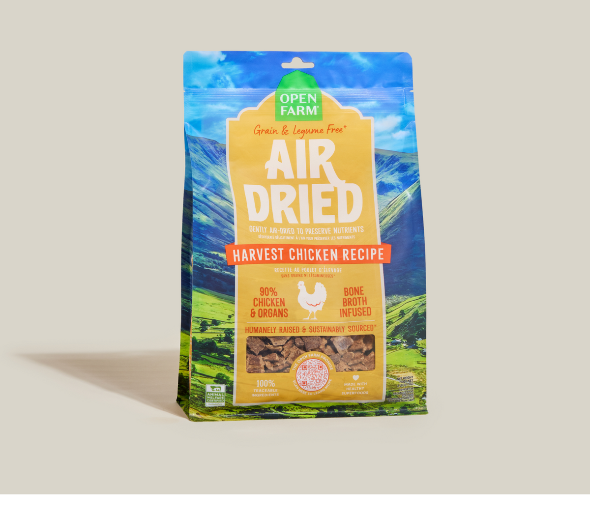 Meaty Air-Dried Chicken Dog Food – 90% Chicken, Complete Meal or Topper