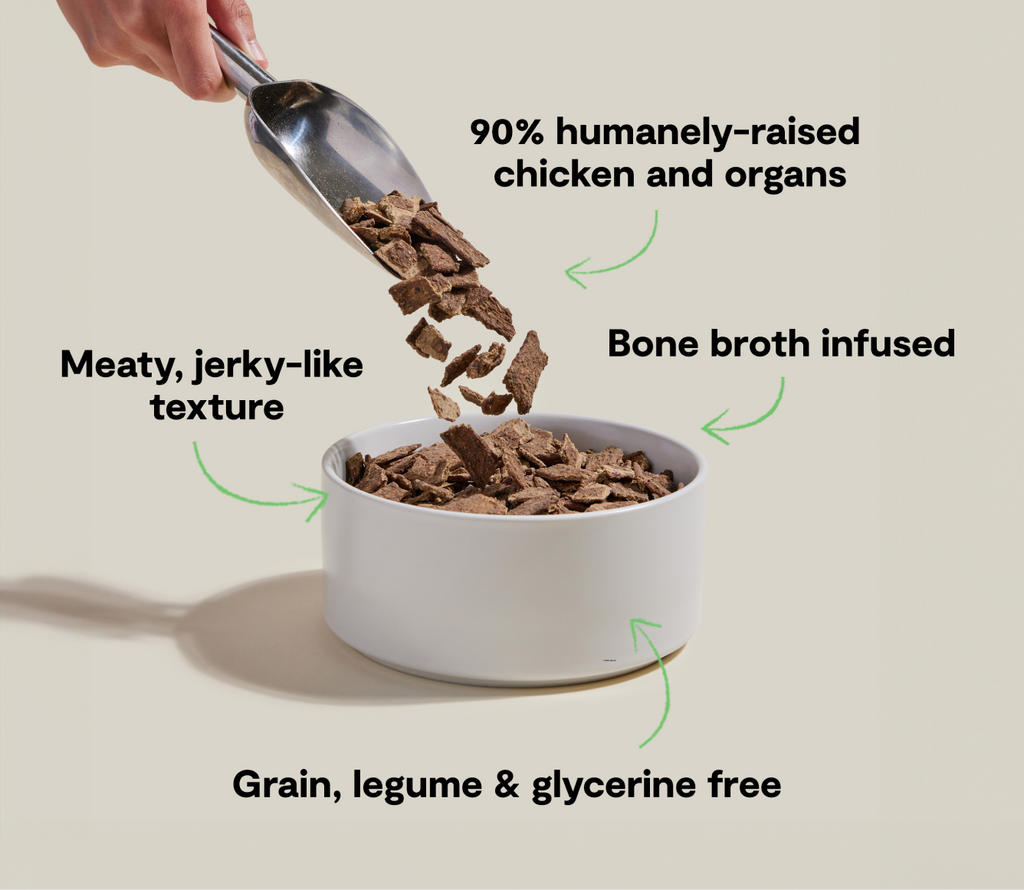 Meaty Air-Dried Chicken Dog Food – 90% Chicken, Complete Meal or Topper