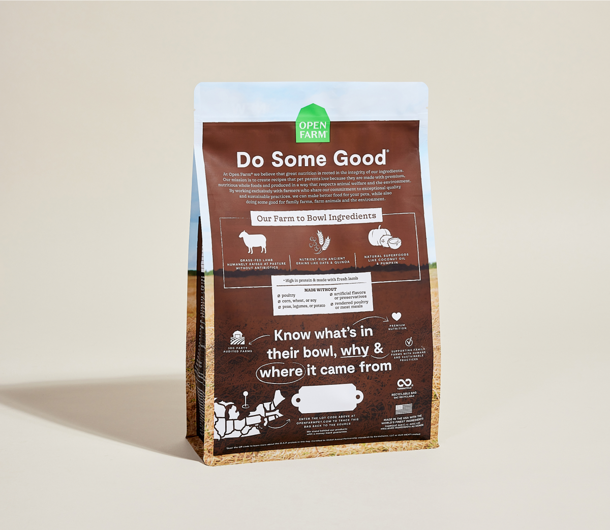 New Zealand Lamb & Ancient-Grain Dog Kibble – Quinoa Coconut Oil Friendly