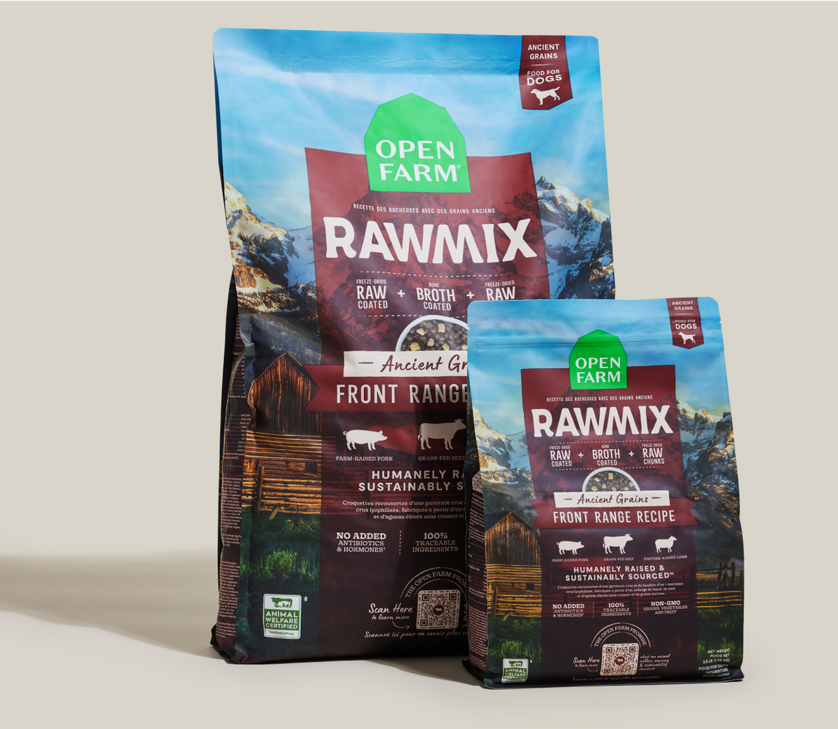Multi-Protein Beef, Lamb & Pork Ancient Grain Dog Kibble – Raw-Coated