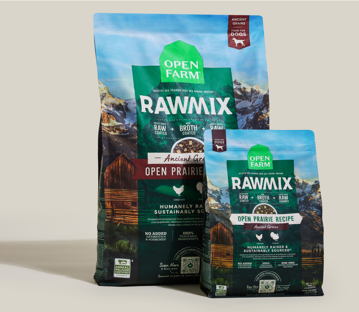 Chicken & Turkey Ancient-Grain RawMix Dog Kibble – Freeze-Dried Coated