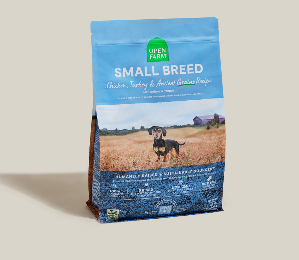 Small-Breed Ancient Grains Dog Kibble – Chicken, Turkey & Fish, Complete