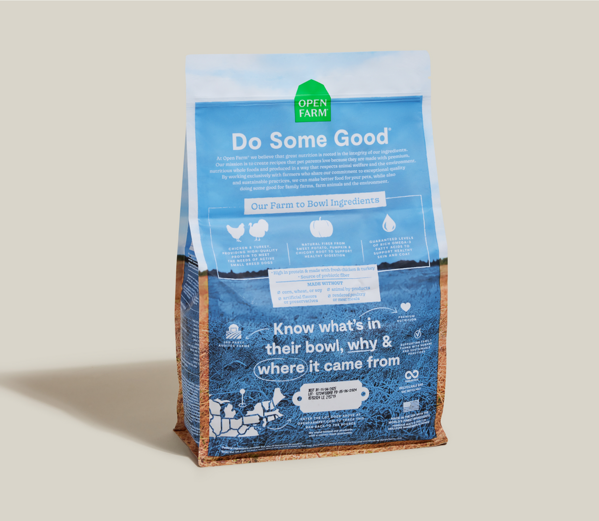 Small-Breed Ancient Grains Dog Kibble – Chicken, Turkey & Fish, Complete