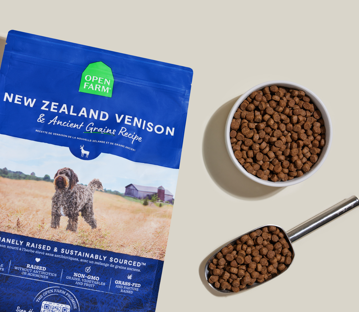 New Zealand Venison & Ancient Grains Dry Dog Food - Hypoallergenic Kibble