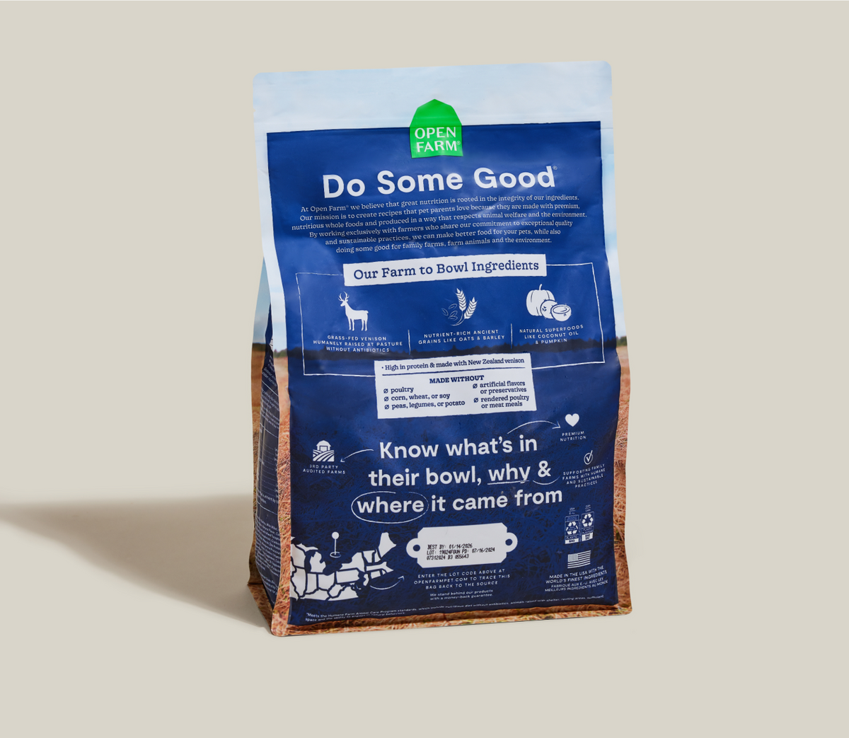 New Zealand Venison & Ancient Grains Dry Dog Food - Hypoallergenic Kibble