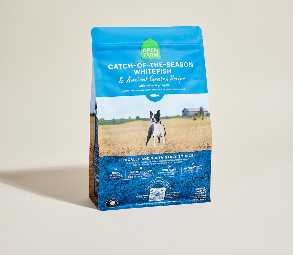 Seasonal Wild Whitefish & Ancient Grains Dry Dog Kibble – Omega-3