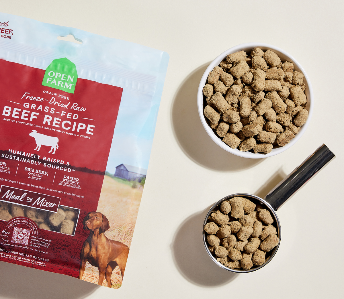 Single-Protein Grass-Fed Beef Freeze-Dried Raw Morsels – Dog Food, Grain-Free