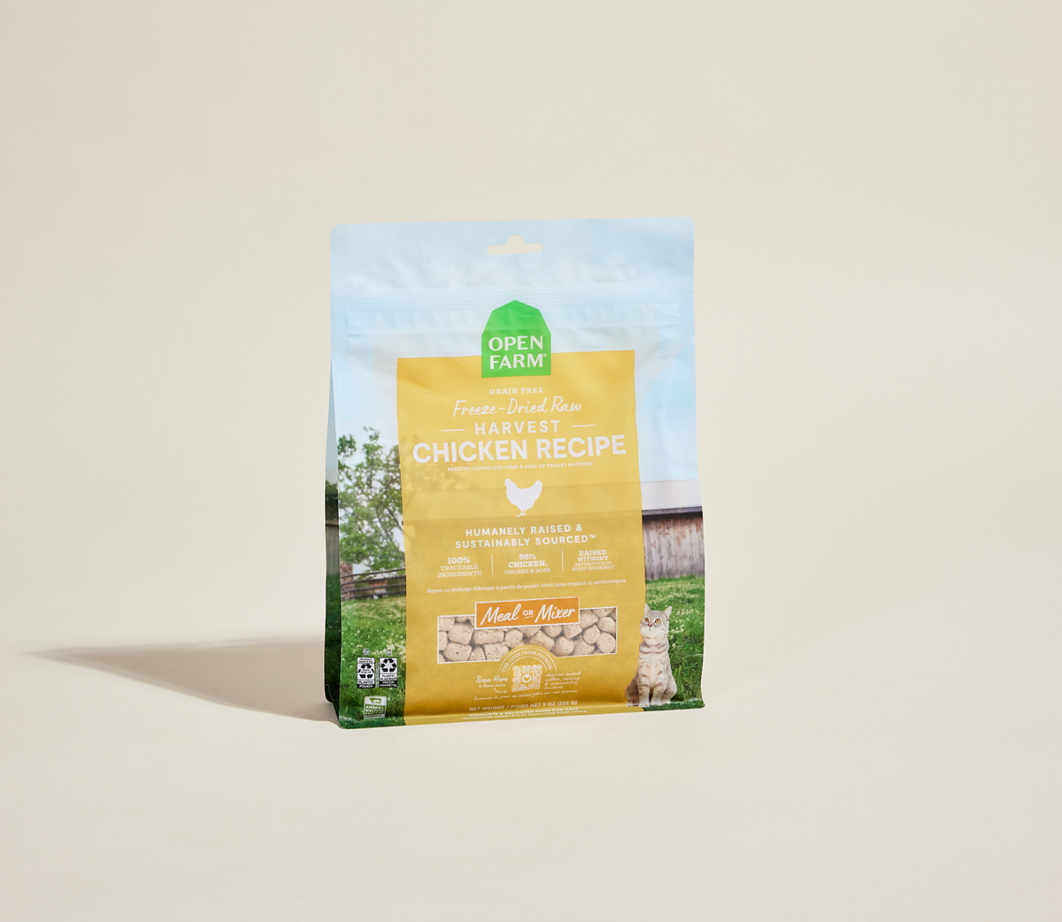 Freeze-Dried Raw Chicken Morsels for Cats – 98% Chicken Liver & Bone