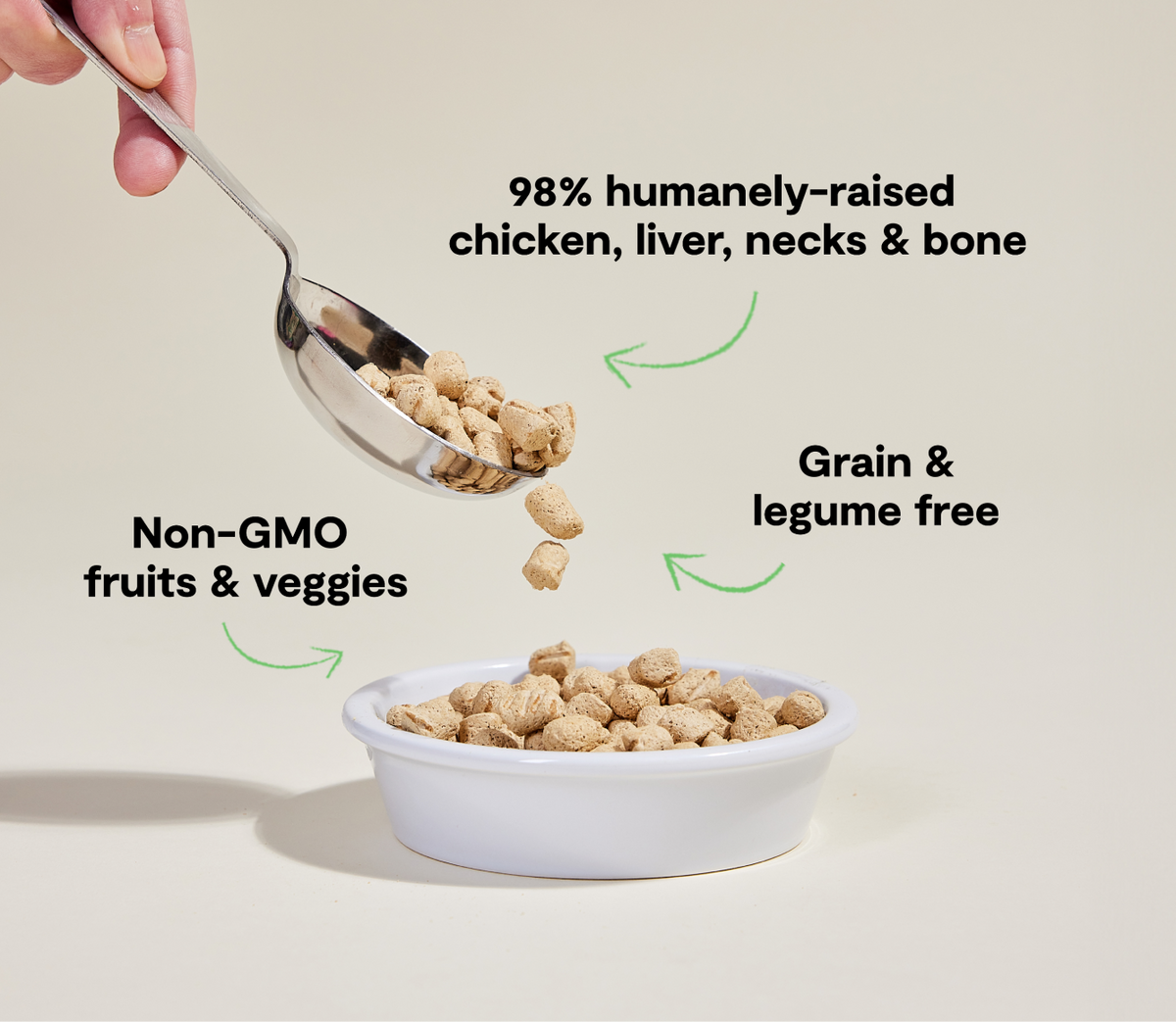 Freeze-Dried Raw Chicken Morsels for Cats – 98% Chicken Liver & Bone