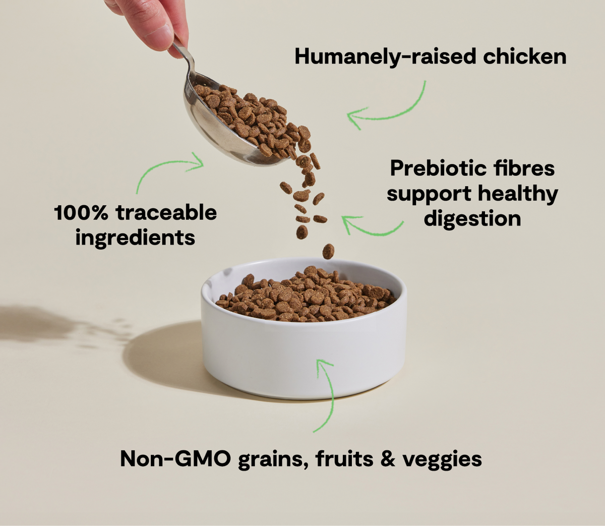 Harvest Chicken & Brown Rice Dry Cat Kibble – Antibiotic-Free Protein