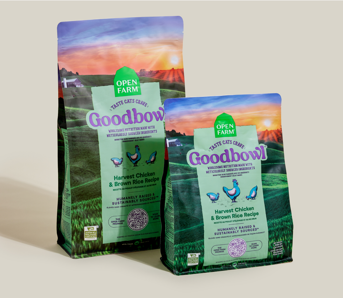 Harvest Chicken & Brown Rice Dry Cat Kibble – Antibiotic-Free Protein