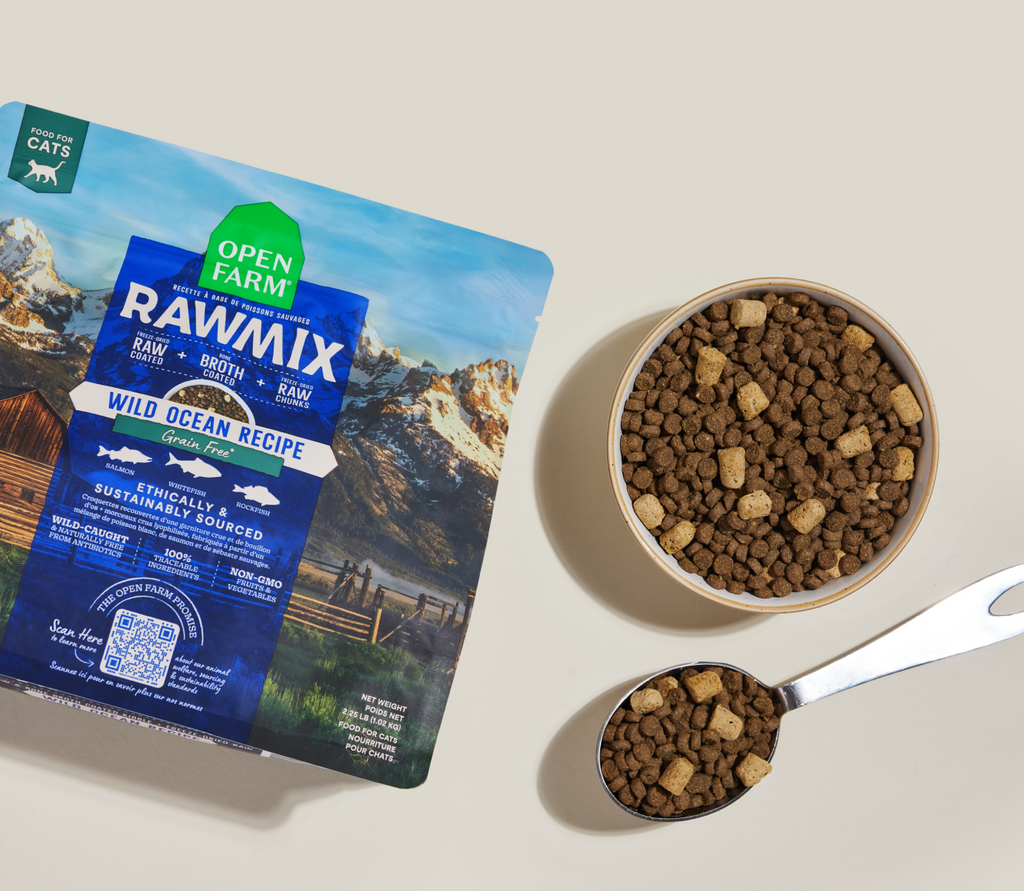 Wild-Caught Whitefish, Salmon & Rockfish Grain-Free Cat Kibble - Raw-Coated