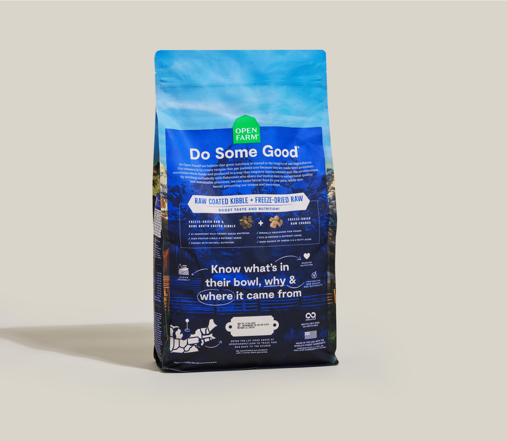 Wild-Caught Whitefish, Salmon & Rockfish Grain-Free Cat Kibble - Raw-Coated