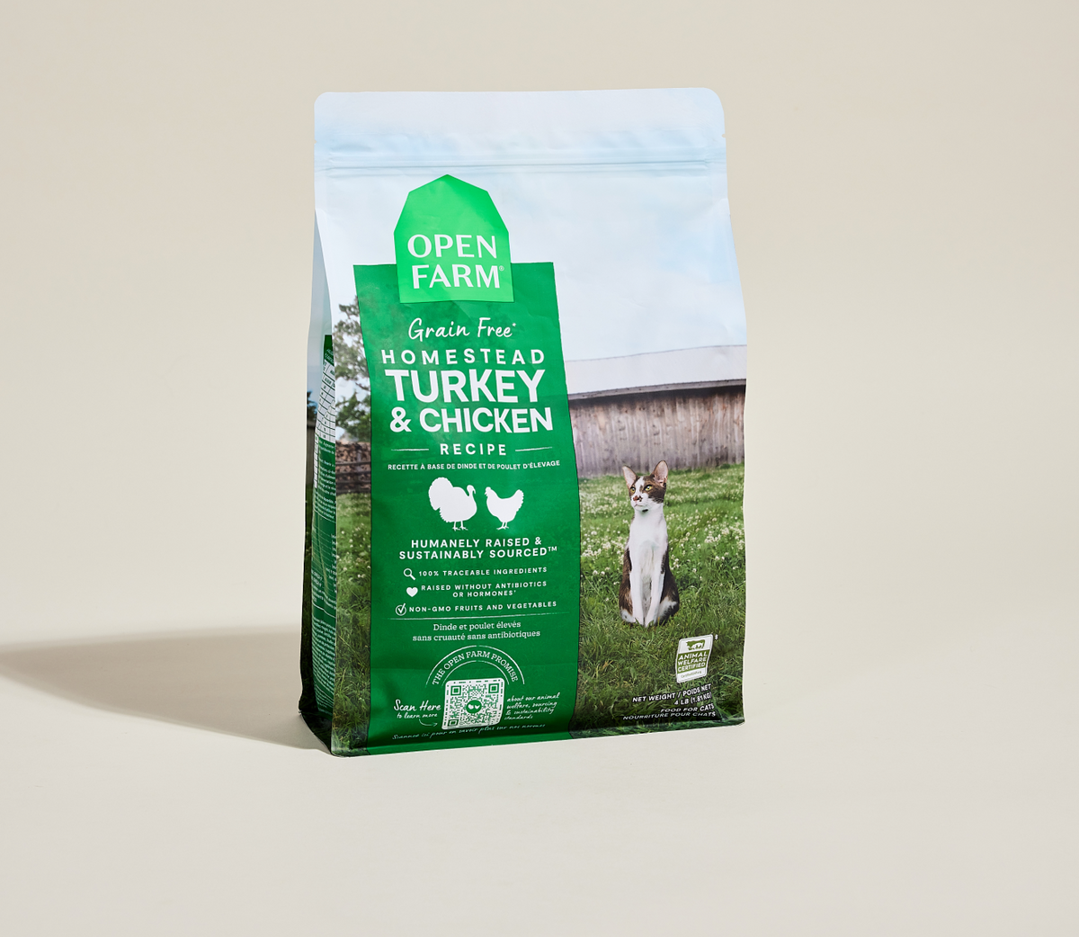 Turkey & Chicken Grain-Free Cat Kibble – Cranberry Dandelion Digestive