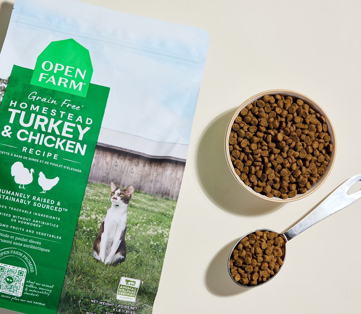 Turkey & Chicken Grain-Free Cat Kibble – Cranberry Dandelion Digestive