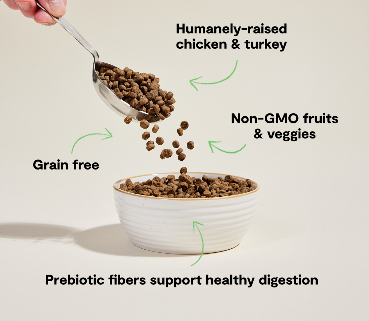 Turkey & Chicken Grain-Free Cat Kibble – Cranberry Dandelion Digestive
