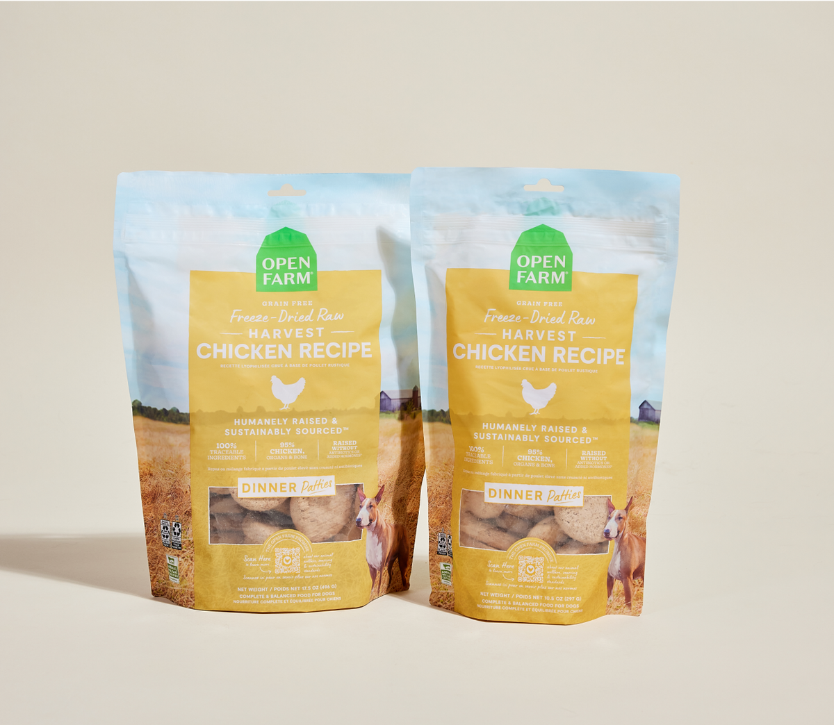 Freeze-Dried Raw Chicken Patties for Dogs - 95% Chicken, Organ & Bone Meal