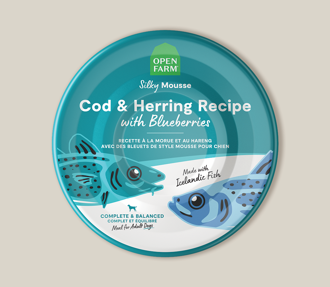 Icelandic Cod & Herring Wet Dog Food – MSC Certified Blueberry Superfood