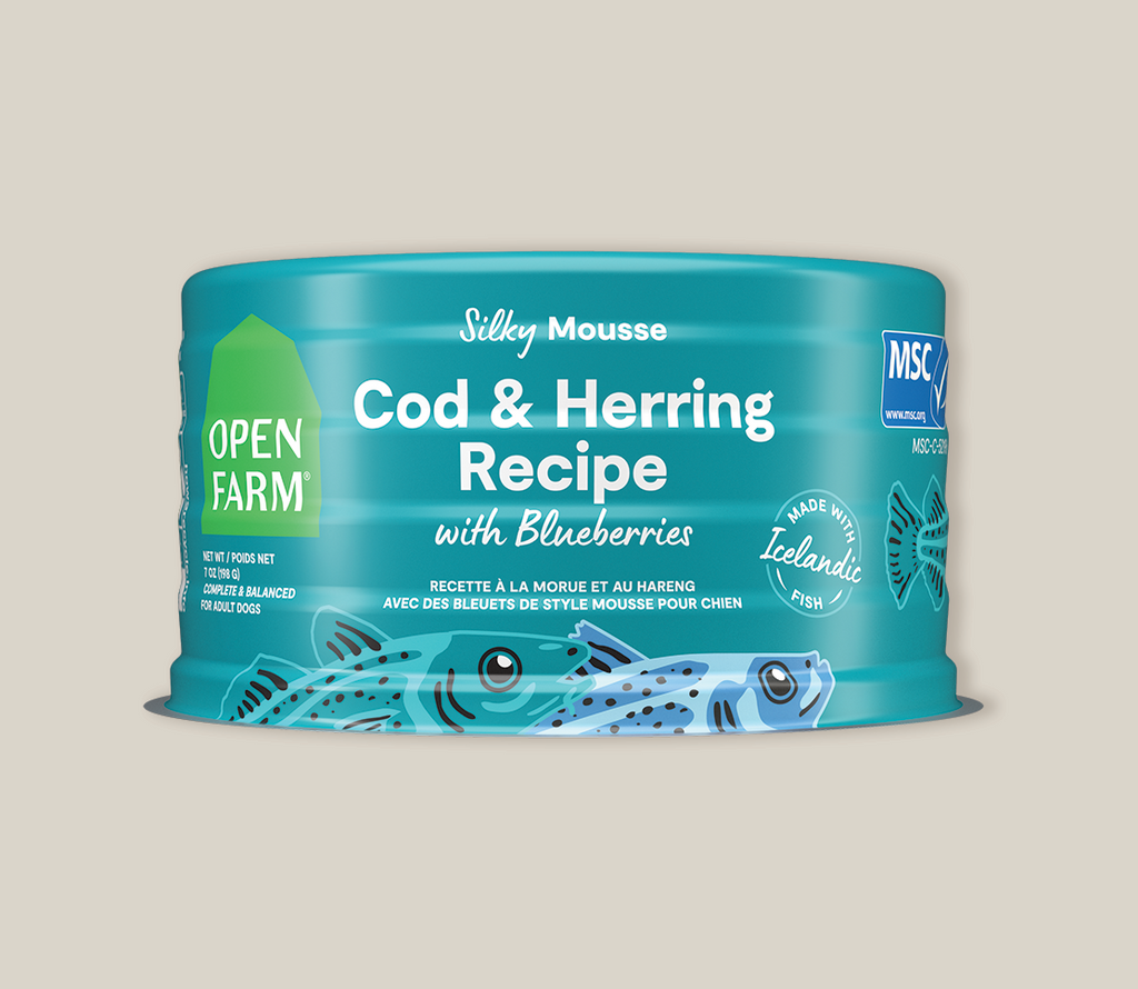 Icelandic Cod & Herring Wet Dog Food – MSC Certified Blueberry Superfood