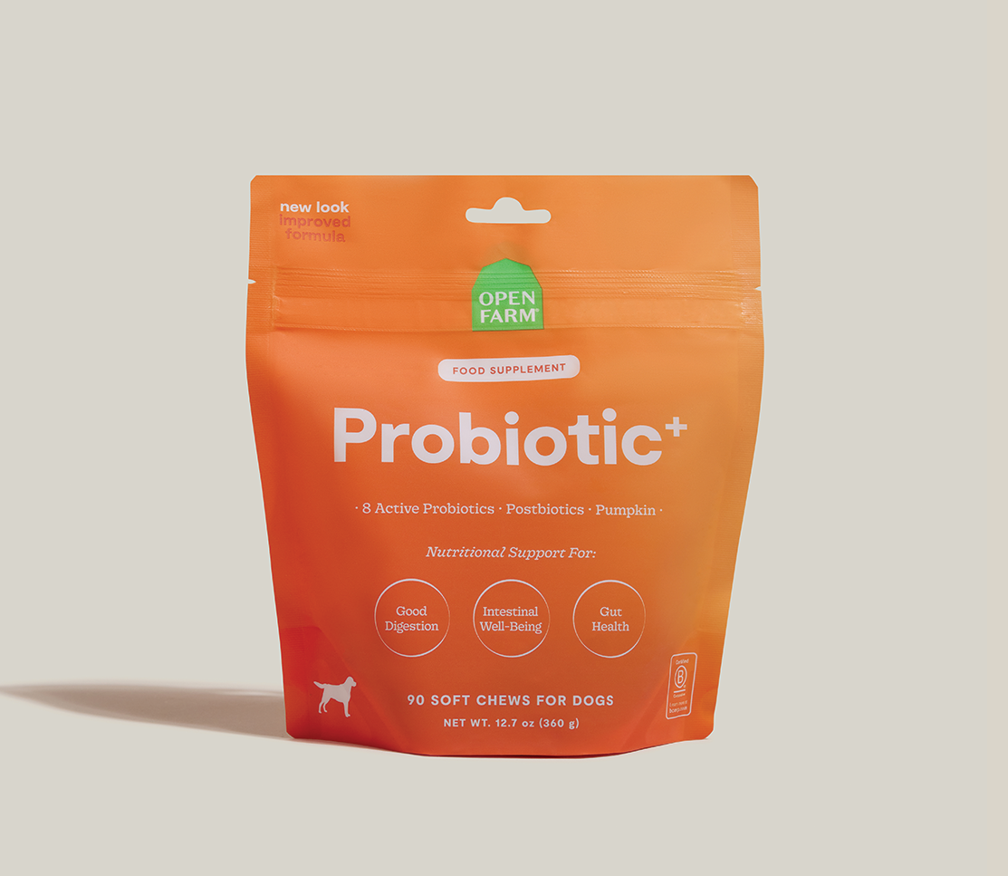 Probiotic Dog Gut Health Chews – Prebiotic & Postbiotic Blend, 90 Count