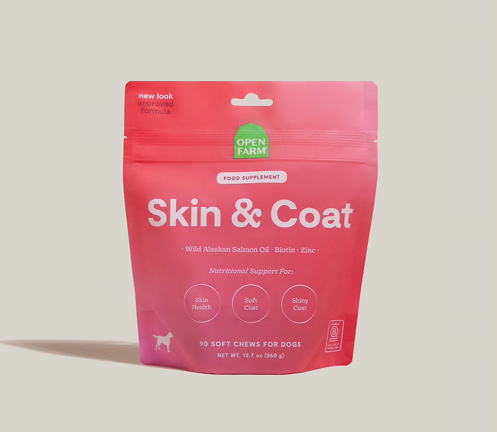Skin & Coat Supplement Soft Chews for Dogs - Salmon Oil, Cod Liver, Biotin