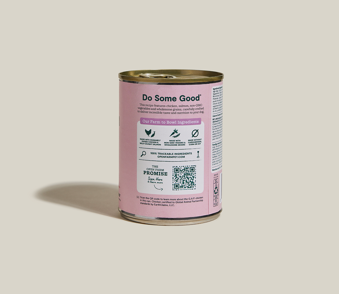 Chicken & Wild Salmon Smooth Pâté – Complete Wet Dog Food with Grains