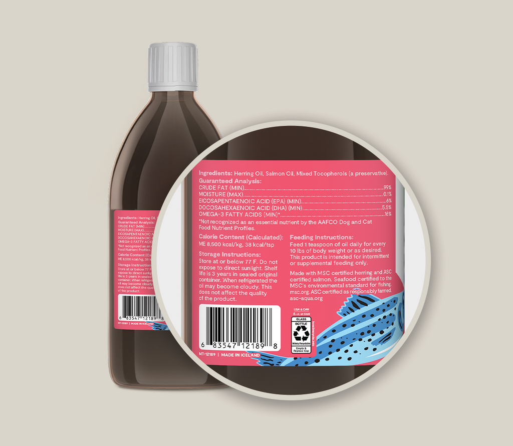 Icelandic Herring & Salmon Fish Oil – Omega-3 EPA DHA Dog Supplement