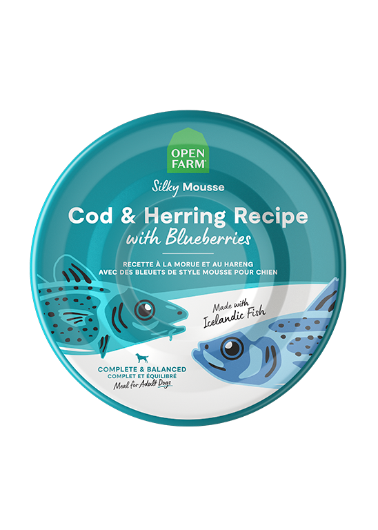 Icelandic Cod & Herring Wet Dog Food – MSC Certified Blueberry Superfood