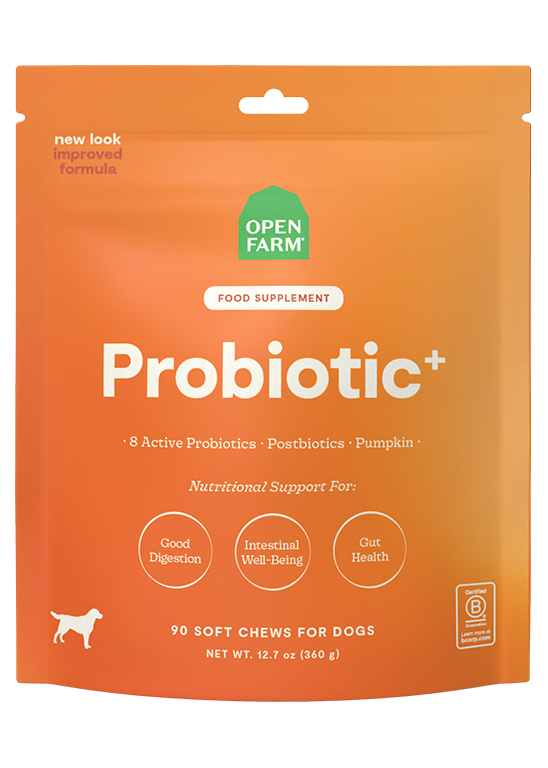 Probiotic Dog Gut Health Chews – Prebiotic & Postbiotic Blend, 90 Count