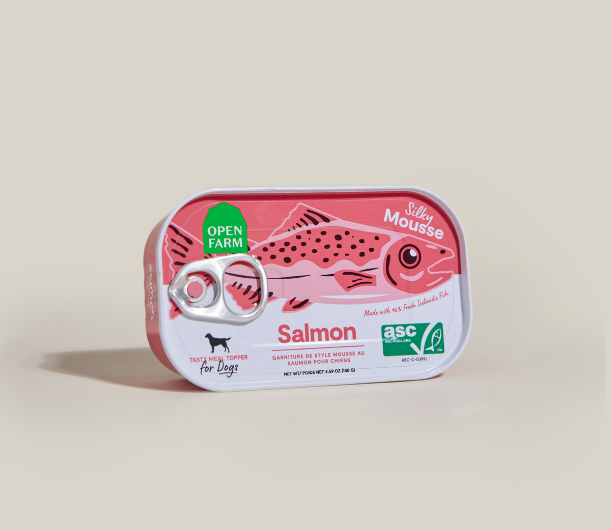 Icelandic Salmon Mousse Topper – Grain-Free Wet Dog Food Mixer, 96% Salmon