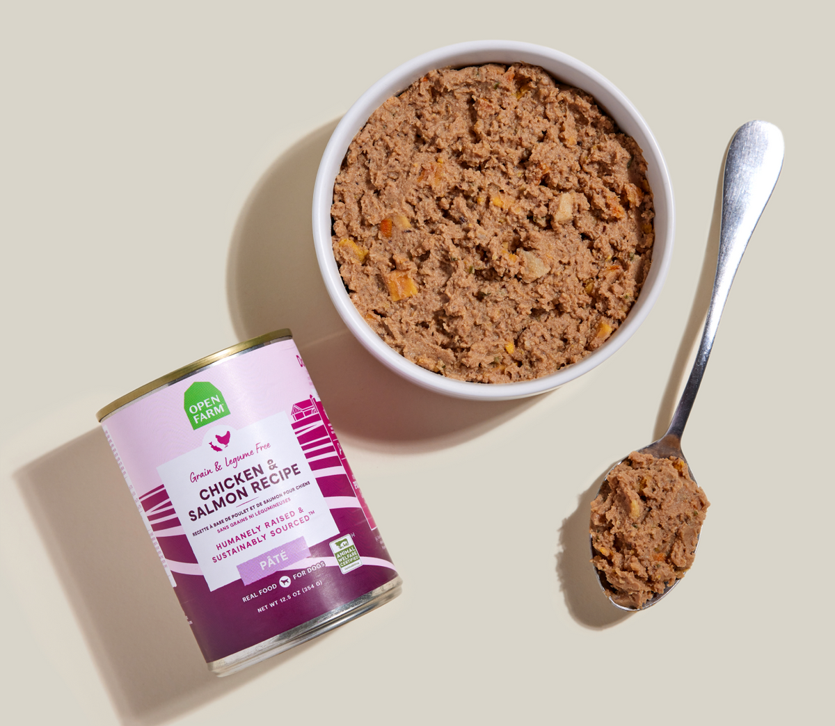 Grain-Free Chicken & Salmon Pate for Dogs - Smooth Broth-Rich Wet Meal