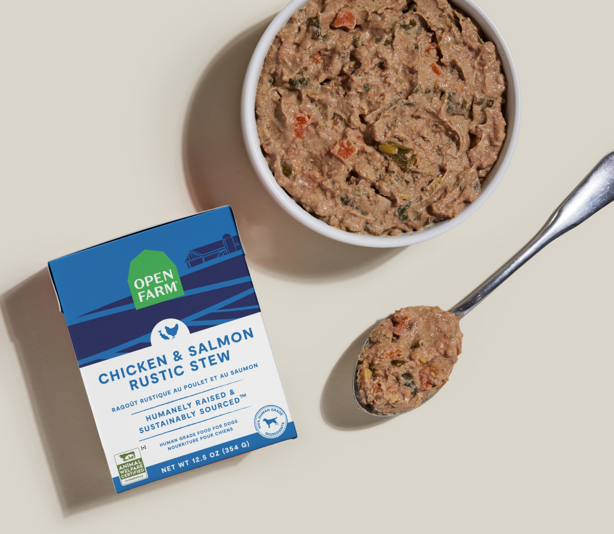 Human-Grade Chicken & Salmon Wet Dog Stew – Grain-Free Rustic Recipe