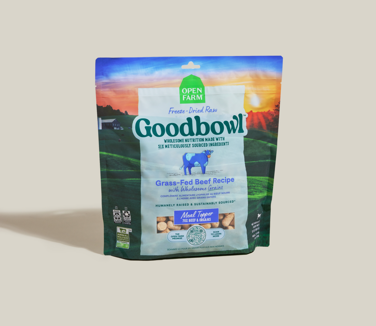 Grass-Fed Beef Freeze-Dried Raw Morsel Topper – 6-Ingredient Dog Mixer