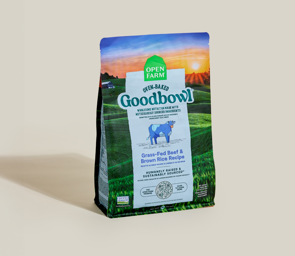 Grass-Fed Beef & Brown Rice Oven-Baked Dog Kibble – Wholesome Value