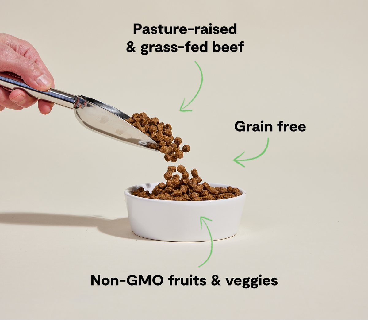 Grass-Fed Beef Dog Kibble – Grain-Free, Pumpkin & Sweet Potato, Traceable