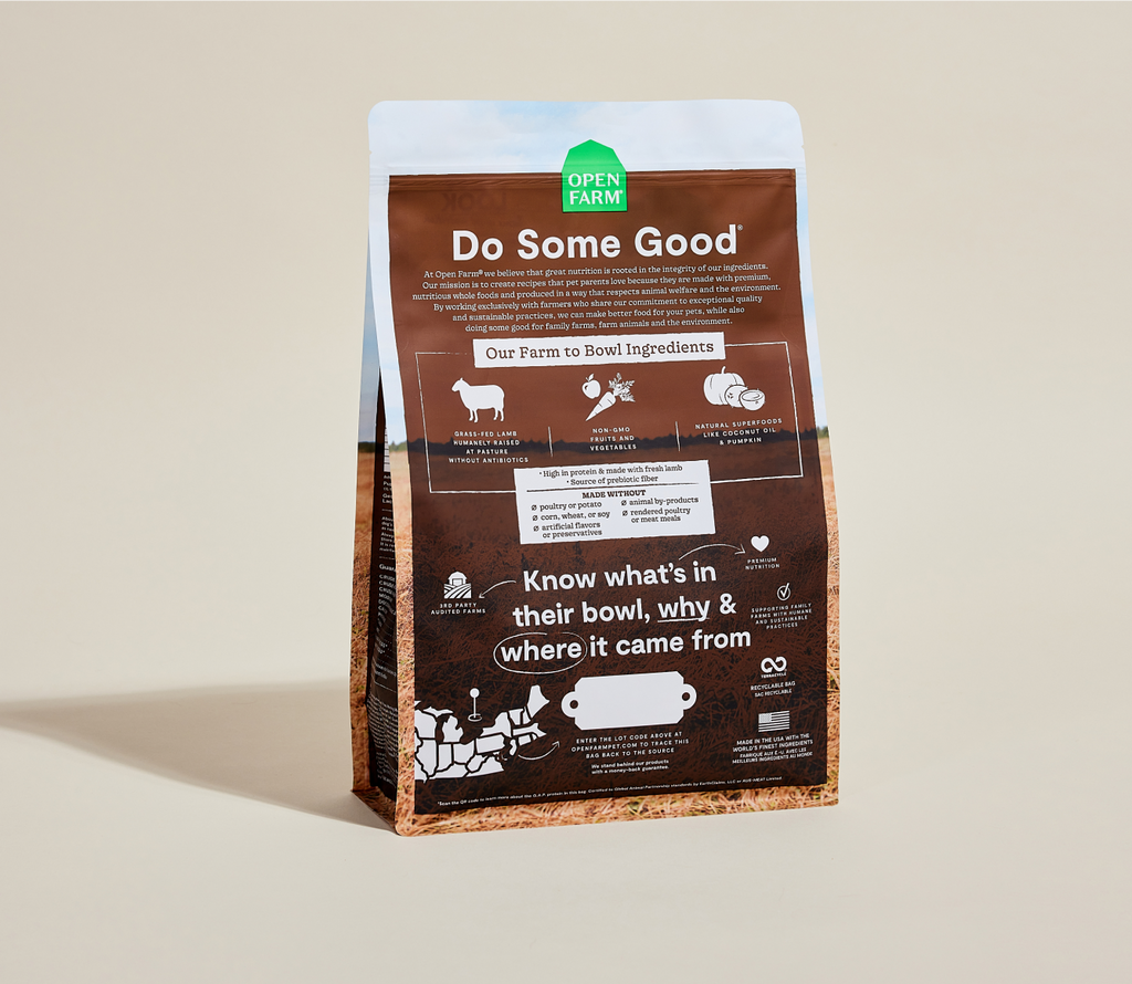 Pasture-Raised Lamb Dog Kibble – Grain-Free, Pumpkin & Coconut Oil