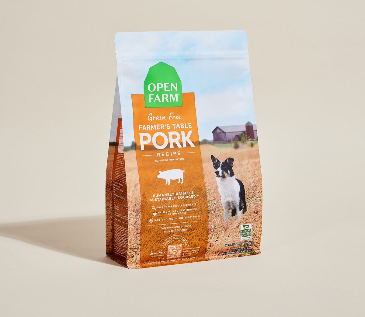 Humanely Raised Pork Grain-Free Dog Kibble – Non-GMO Fully Traceable