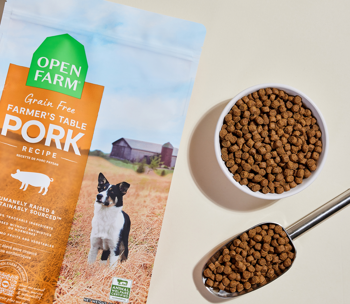 Humanely Raised Pork Grain-Free Dog Kibble – Non-GMO Fully Traceable