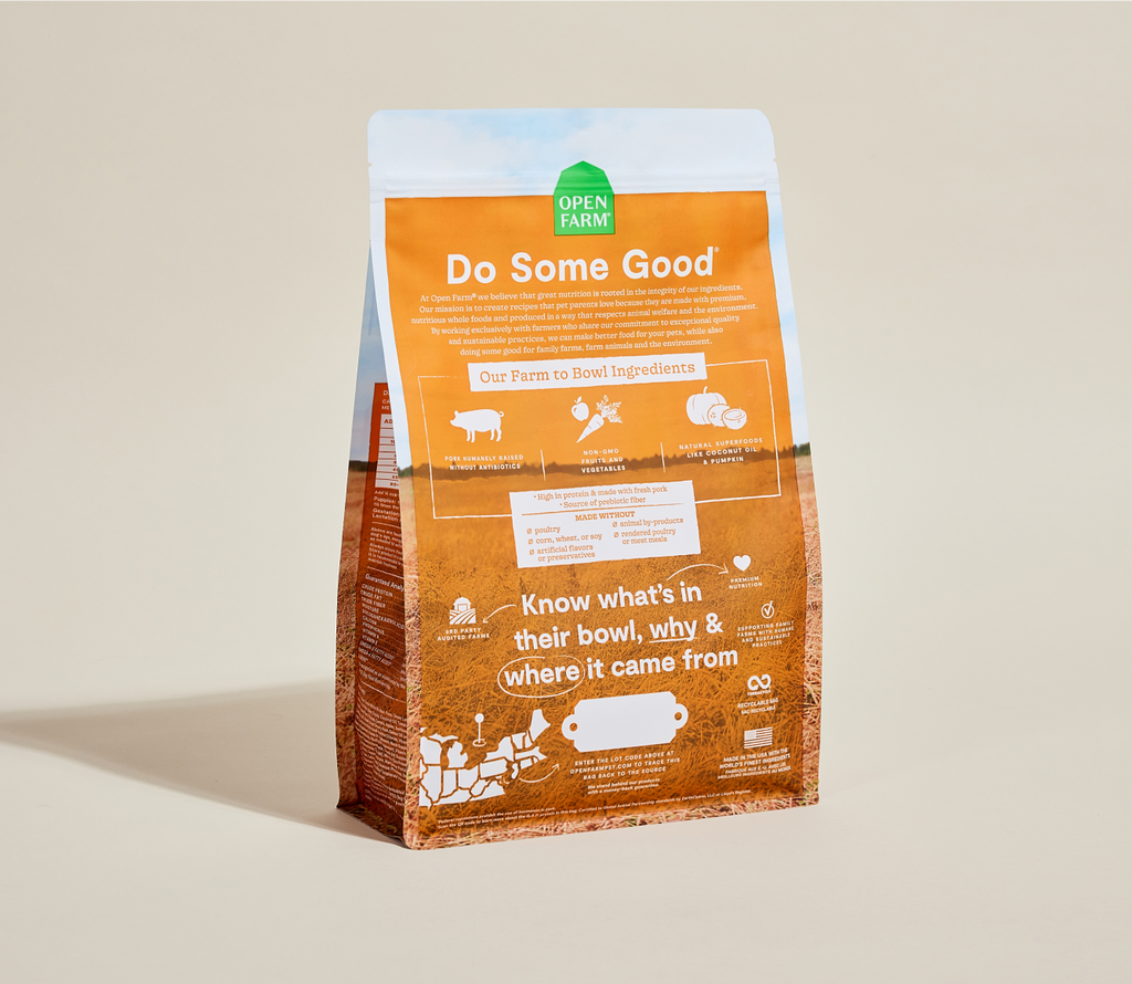 Humanely Raised Pork Grain-Free Dog Kibble – Non-GMO Fully Traceable