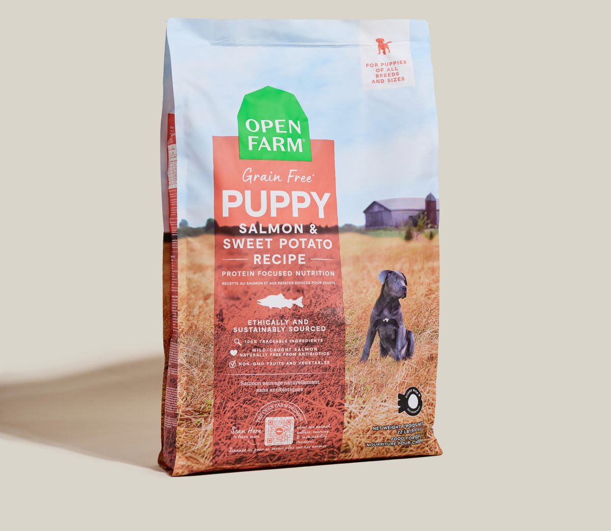 Grain-Free Wild-Caught Salmon Puppy Kibble - Sweet Potato & Pumpkin Recipe