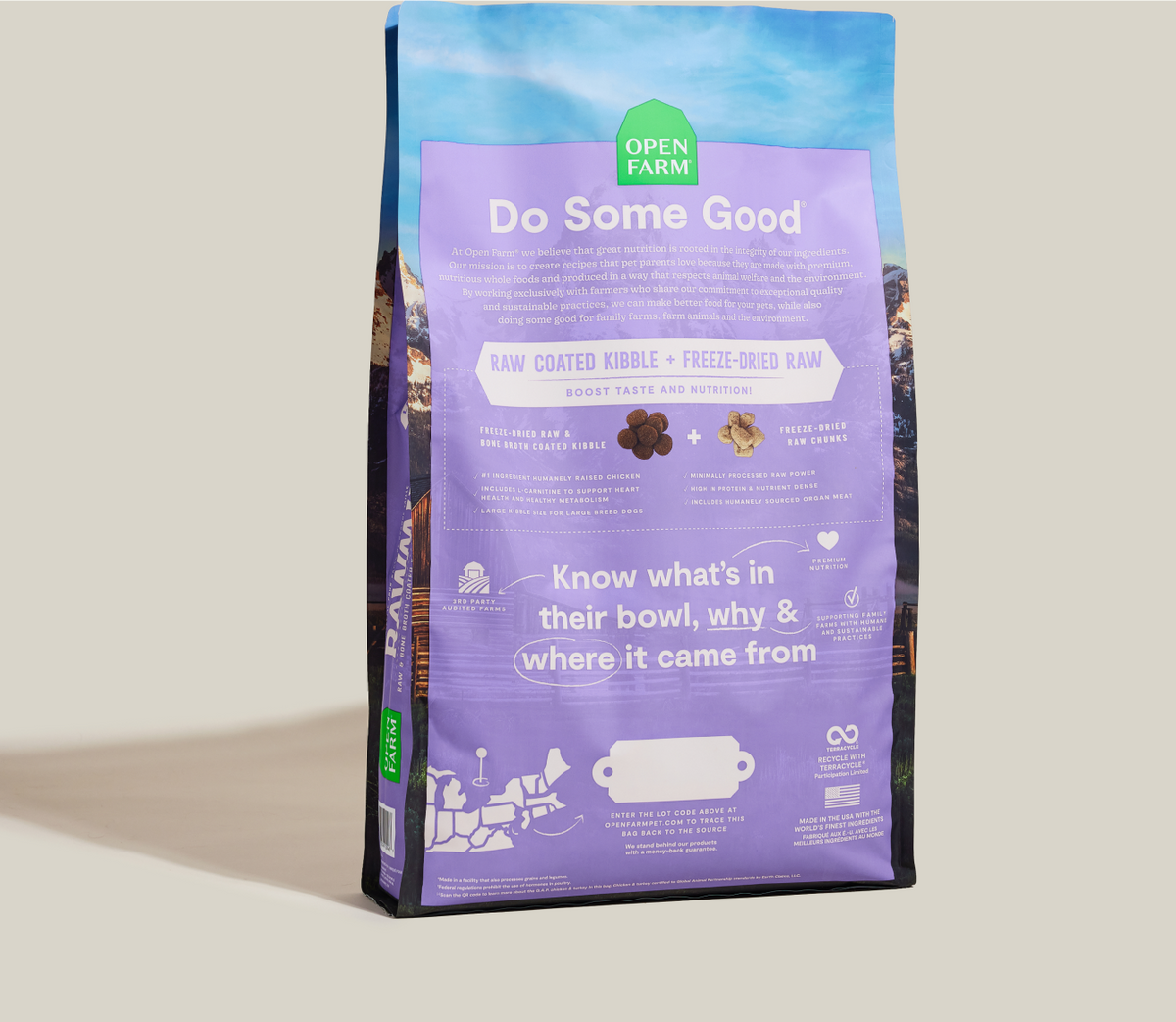 Large-Breed Grain-Free Salmon & Poultry Raw-Coated Dog Kibble